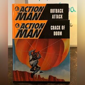 Action Man Books vintage 1999 Outback Attack & Crack of Doom Hasbro UK GI Joe